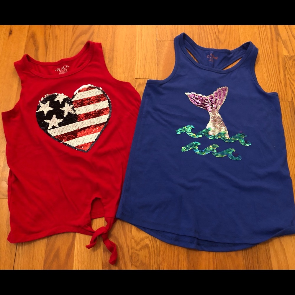 Cat & Jack Flip Sequin Tank Tops